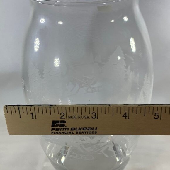 Vintage Luminarc 1998 Avon Happy Holidays Glass Vase 8.5" Winter Scene France - Picture 10 of 15
